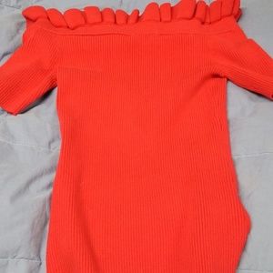 Boston Proper size S red off shoulder top